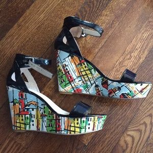 Nine West Lorraine Platform Sandals size 9